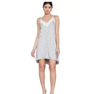 Stitch Fix NWT Laila Jayde Paula knit dress gray chevron striped tank swing